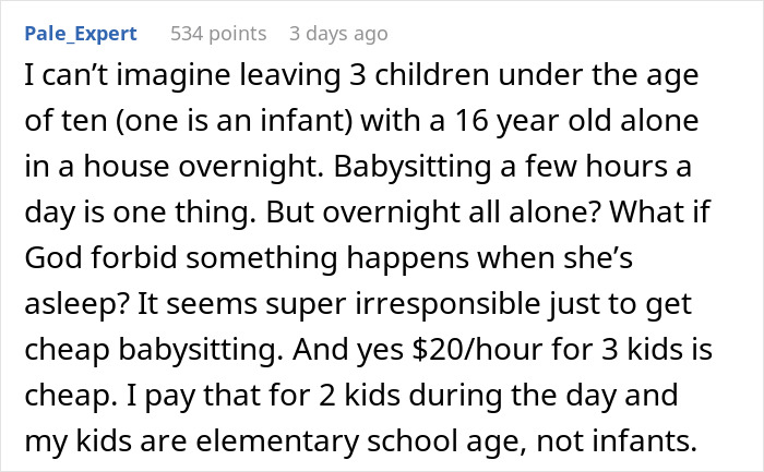 &ldquo;You Get What You Pay For&rdquo;: Dad Dragged For Expecting A 16 Y.O. Babysitter To Be Awake All Night