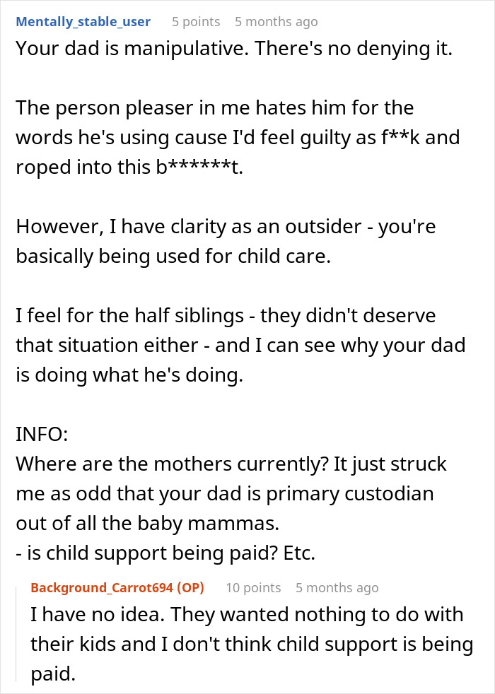 Man Insists Son And Ex-Wife Help Him Raise His 2 Kids From Different Women, They Refuse Man Insists Son And Ex-Wife Help Him Raise His 2 Kids From Different Women, They Refuse