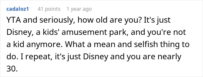 Guy Shames GF After Finding Out The Reason She Refuses To Go On A Disney Trip With His Family