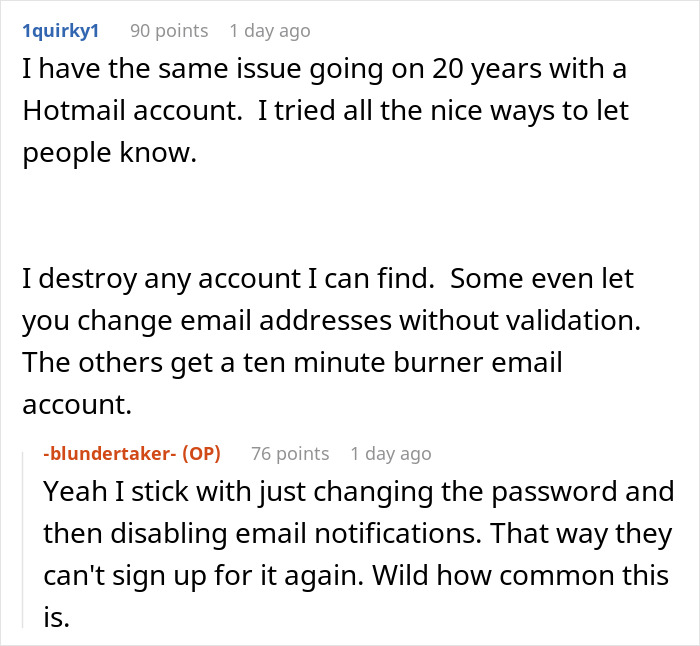 Woman Gets Petty Revenge On Stranger Who’s Been Using Her Email Address For Years Woman Gets Petty Revenge On Stranger Who’s Been Using Her Email Address For Years