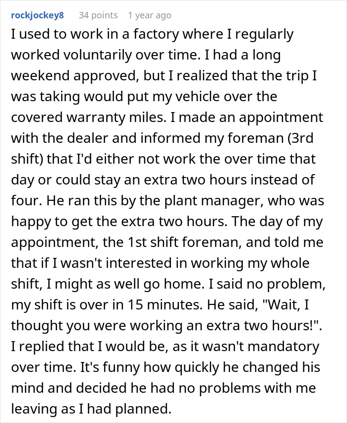 Woman Asks To Leave 5 Minutes Early But Boss Doesn’t Care, Regrets It When She Follows The Policy Woman Asks To Leave 5 Minutes Early But Boss Doesn’t Care, Regrets It When She Follows The Policy