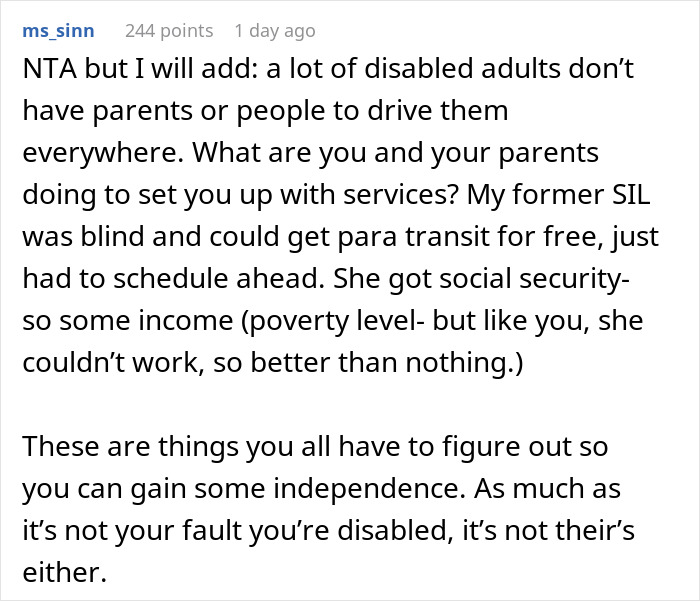 Dad Expresses Frustration At Driving Disabled Daughter Around, She Says He Has To Live With It