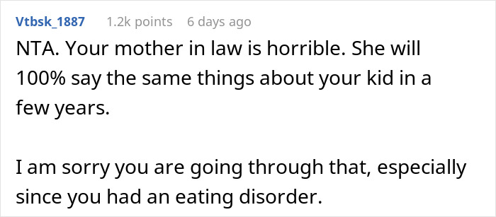 MIL Feels Entitled To Fat Shame DIL Who Just Gave Birth, It Backfires When She Stops Visiting MIL Feels Entitled To Fat Shame DIL Who Just Gave Birth, It Backfires When She Stops Visiting