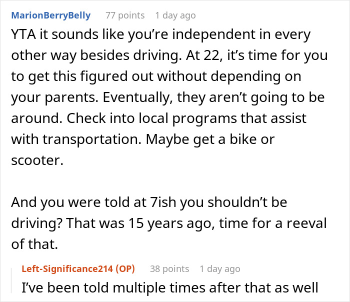 Dad Expresses Frustration At Driving Disabled Daughter Around, She Says He Has To Live With It