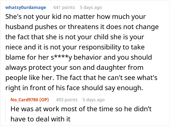 Guy Threatens Divorce Over Wife Wanting To Kick Out His Abusive Niece, She Agrees On The Spot