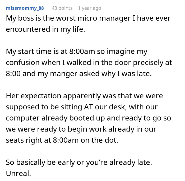 Woman Asks To Leave 5 Minutes Early But Boss Doesn’t Care, Regrets It When She Follows The Policy Woman Asks To Leave 5 Minutes Early But Boss Doesn’t Care, Regrets It When She Follows The Policy
