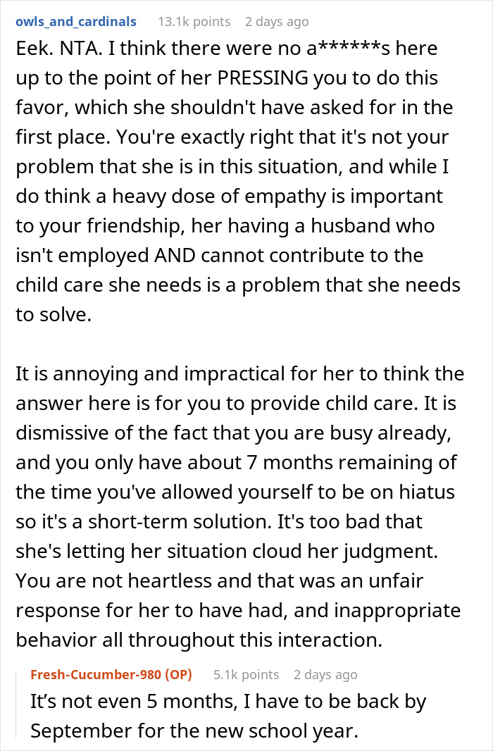 Woman Begs A Friend To Babysit Her Child, Gets A Reality Check About Her Husband Instead
