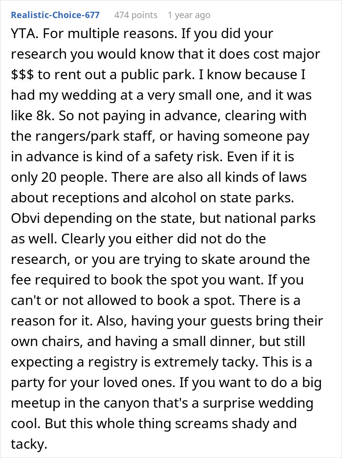 Guests Told To Pay $10 Entry Fee And Bring Chairs To Ridiculously Cheap Wedding, Call Couple Out