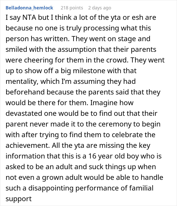 Parents Abandon Teen At His Graduation, He Refuses To Put His Cap And Gown On Again For Photos