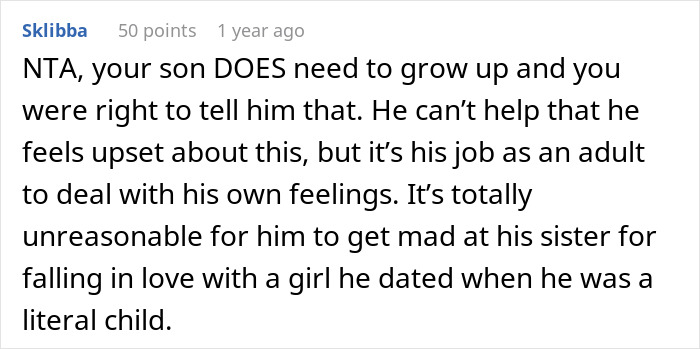 “He’s A Married Man”: Mom Calls Out Son For Being Mad At Sister For Dating His Childhood Ex “He’s A Married Man”: Mom Calls Out Son For Being Mad At Sister For Dating His Childhood Ex