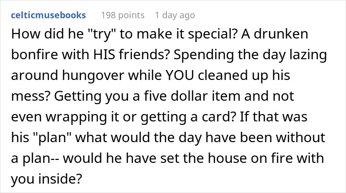 Text response expressing disappointment about a surprise Mother's Day weekend planned by an uninformed husband.