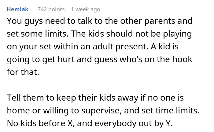 Woman Left Fuming After Neighborhood Kids Invade Her Private Backyard Playset