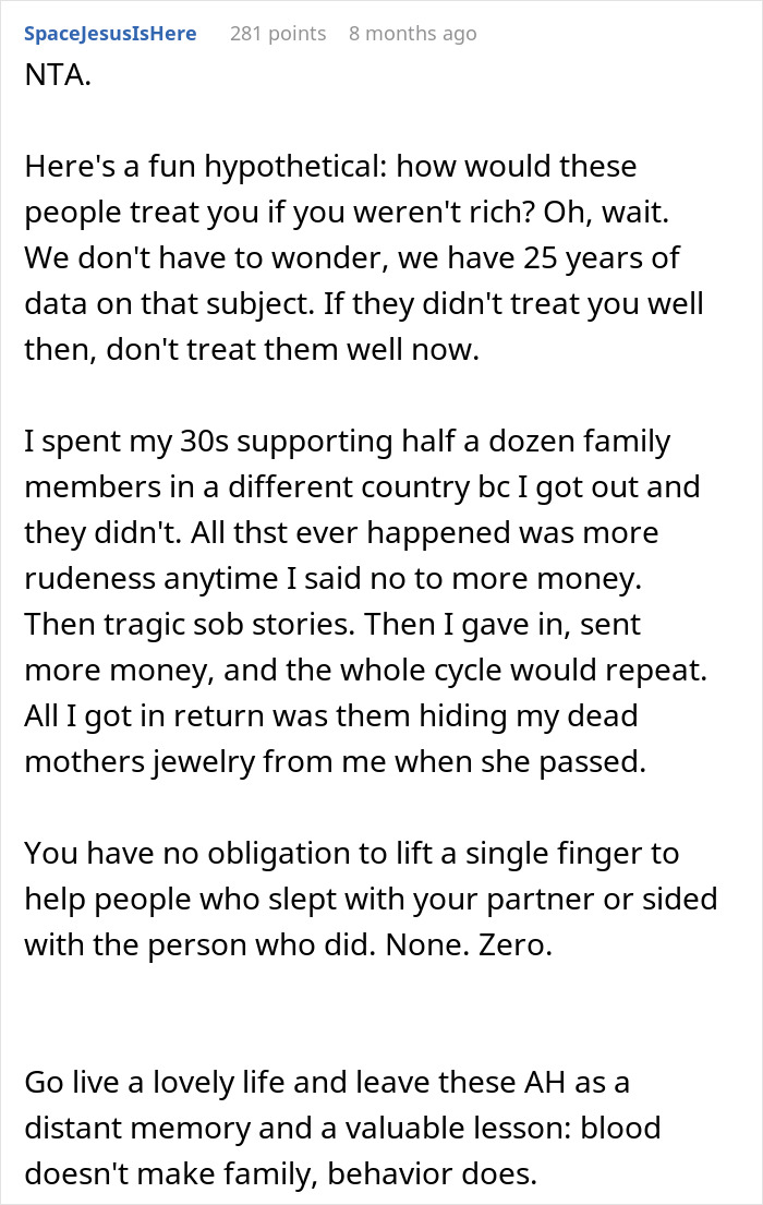 "The Will Is Pretty Airtight": Woman Refuses To Share Inheritance With Family Who Betrayed Her