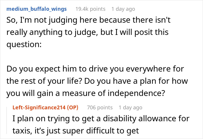 Dad Expresses Frustration At Driving Disabled Daughter Around, She Says He Has To Live With It
