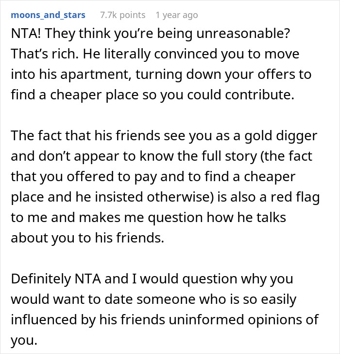 Man Lets Friends Convince Him That GF Is A Gold Digger And Demands $2.5k Rent, Ends Up Single