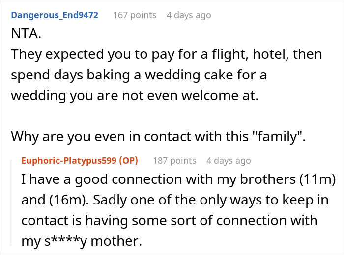 Woman Isn&rsquo;t Invited To A Wedding Because She&rsquo;s A &ldquo;Sinner&rdquo;, Gets Asked To Bake A Cake For It