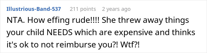 &ldquo;AITA For Kicking SIL Out After She Threw Away Most Of My Single-Use Baby Products & Formula?&rdquo;