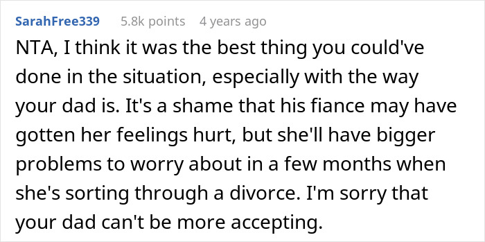 Man Upset Daughter Says She’ll Skip His 5th Wedding And Will Catch The Next As Her BF Isn’t Invited Man Upset Daughter Says She’ll Skip His 5th Wedding And Will Catch The Next As Her BF Isn’t Invited