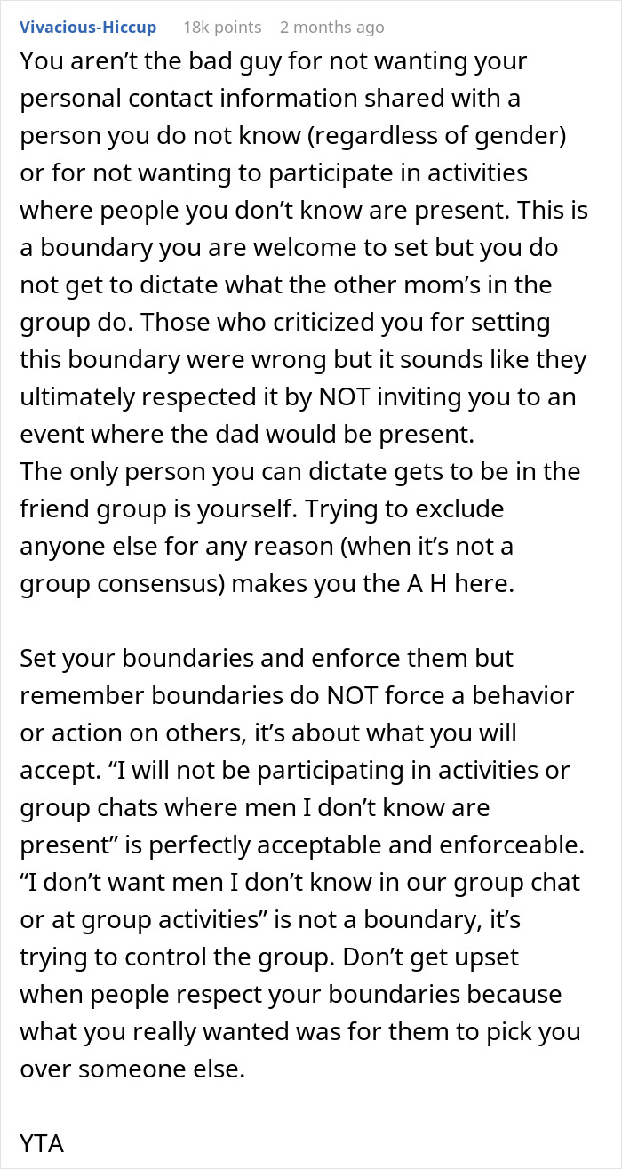 Mom Says She's Uncomfortable With Single Dad Being In Her Mom Group, So They Go On Without Her