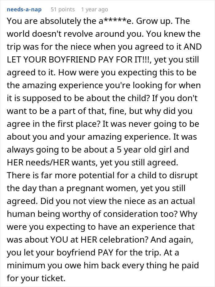 Guy Shames GF After Finding Out The Reason She Refuses To Go On A Disney Trip With His Family