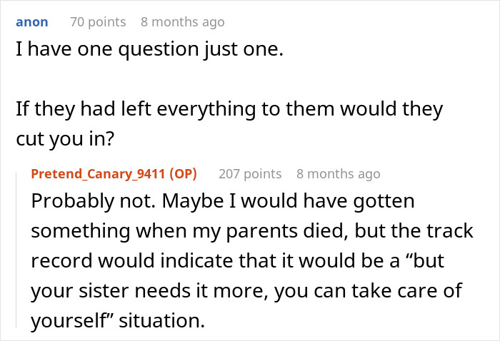 "The Will Is Pretty Airtight": Woman Refuses To Share Inheritance With Family Who Betrayed Her