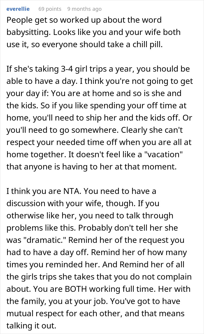 Man Tries To Have One Day Off, Wife “Forgets” Their Agreement, Is Shocked When He Just Leaves Man Tries To Have One Day Off, Wife “Forgets” Their Agreement, Is Shocked When He Just Leaves