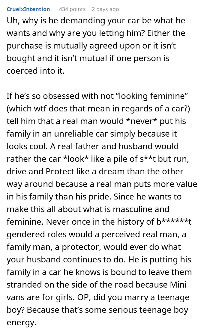 &ldquo;AITA For Telling My Husband His &lsquo;Fragile Masculinity&rsquo; Is Costing Us Money?&rdquo;