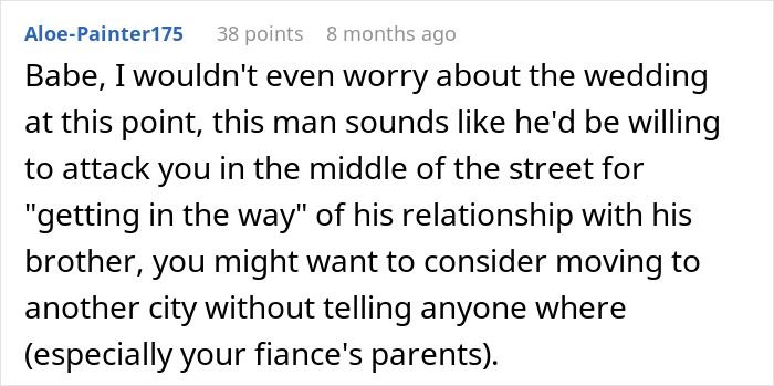 Bride Refuses To Wear BIL&rsquo;s Wife&rsquo;s Dress, Fears For Her Safety When He Becomes Unhinged