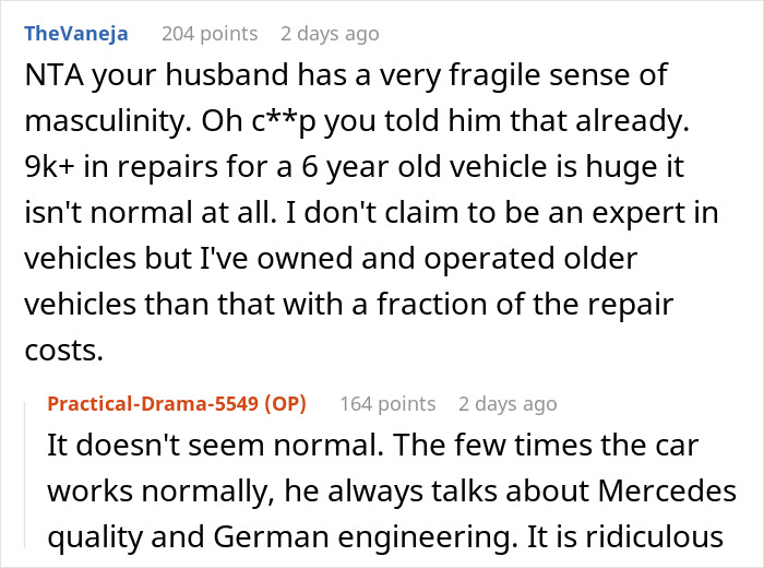 &ldquo;AITA For Telling My Husband His &lsquo;Fragile Masculinity&rsquo; Is Costing Us Money?&rdquo;