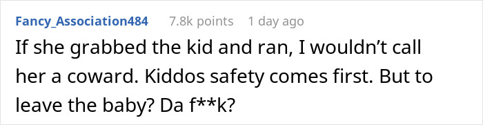 "You're Kind Of Useless In An Emergency": Woman Gets Ridiculed For Abandoning Her Baby In Danger