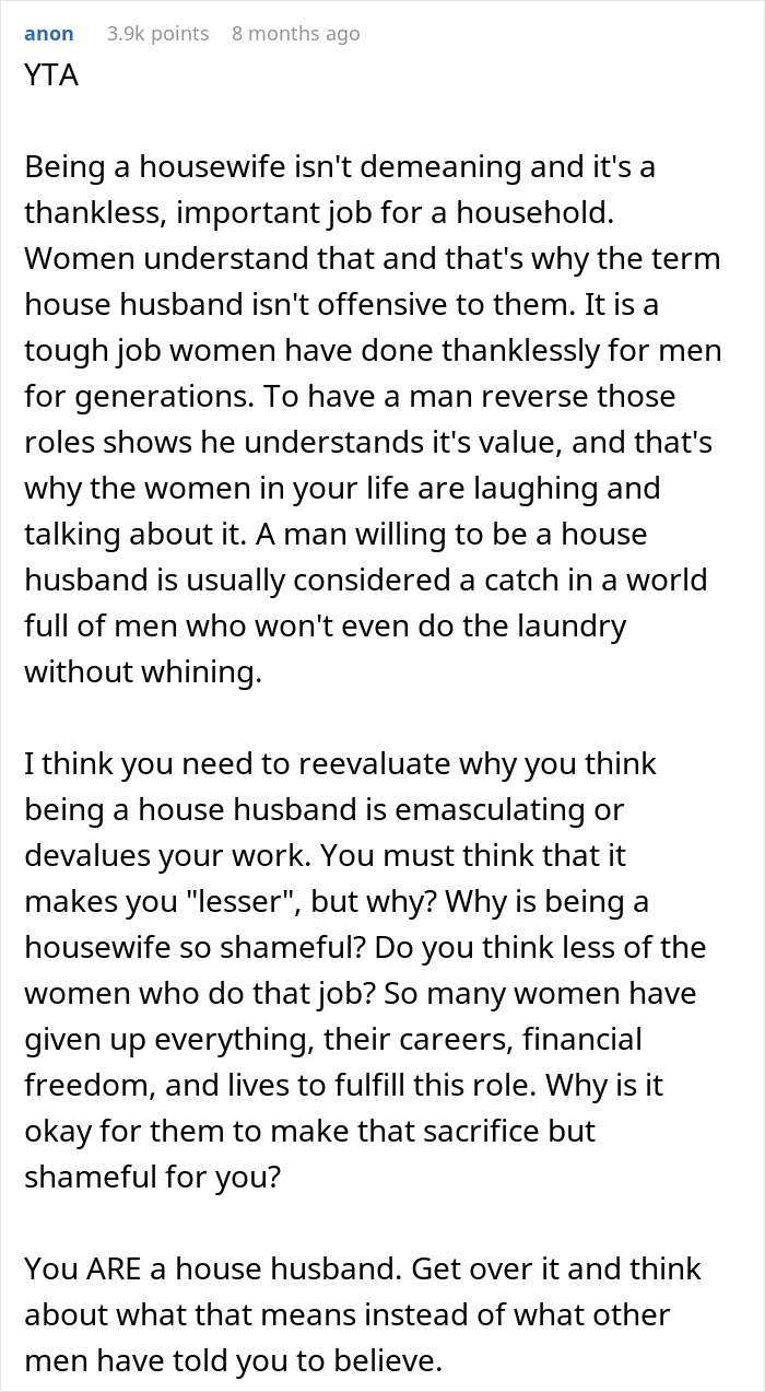 &ldquo;House Husband&rdquo; Feels Emasculated, Demands Wife Apologize Or He Won&rsquo;t Do Any Housework