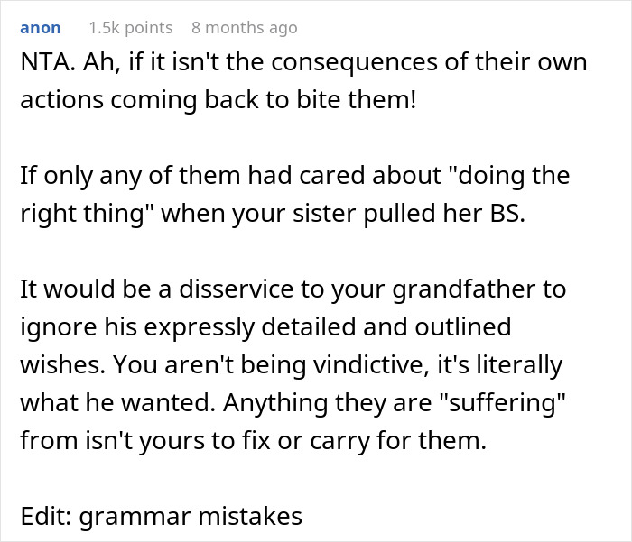 "The Will Is Pretty Airtight": Woman Refuses To Share Inheritance With Family Who Betrayed Her
