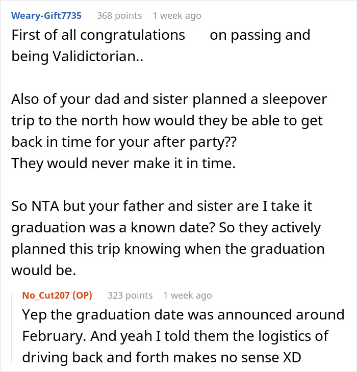 Teen Spites Dad And Sister Who Planned To Skip Her Graduation By Giving Away Their Tickets