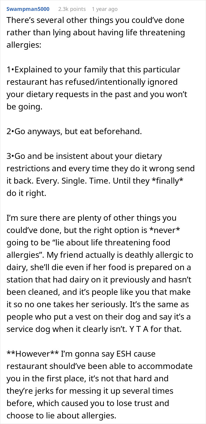 Family Humiliated And Charged Hundreds After Vegan Claims To Have Life-Threatening Allergies