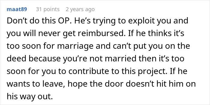 Man's Ridiculous Plan To Get Girlfriend To Finance His House's Down Payment Blows Up In His Face