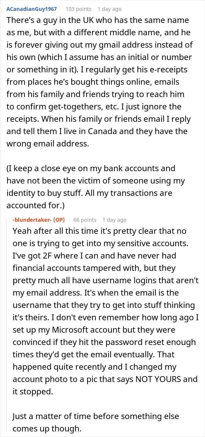 Woman Gets Petty Revenge On Stranger Who’s Been Using Her Email Address For Years Woman Gets Petty Revenge On Stranger Who’s Been Using Her Email Address For Years