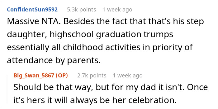 Dad Causes Irreparable Family Rift After Choosing His &ldquo;Little Princess&rdquo; Over Son&rsquo;s Graduation