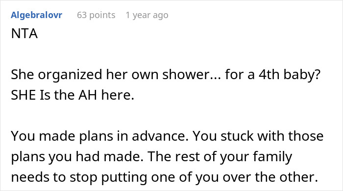 Woman Refuses To Cancel Her Birthday Plans To Attend Sister’s 4th Baby Shower, Gets Blocked Woman Refuses To Cancel Her Birthday Plans To Attend Sister’s 4th Baby Shower, Gets Blocked
