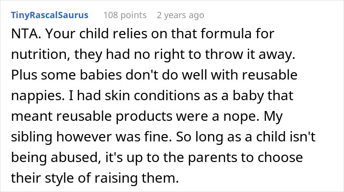 &ldquo;AITA For Kicking SIL Out After She Threw Away Most Of My Single-Use Baby Products & Formula?&rdquo;