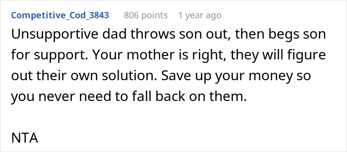 "Am I The Jerk For Moving Out When My Dad Told Me To?"