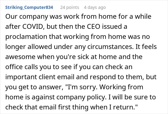 Employee Refuses To Stay After Work After Boss Introduces Ridiculous Rule