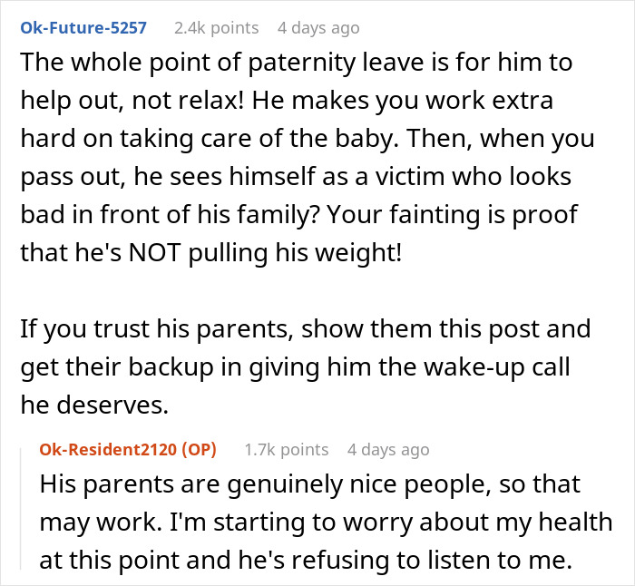 Instead Of Helping Wife, Guy Relaxes During 6-Week Paternity Leave, Gets Mad When Wife Blacks Out Instead Of Helping Wife, Guy Relaxes During 6-Week Paternity Leave, Gets Mad When Wife Blacks Out