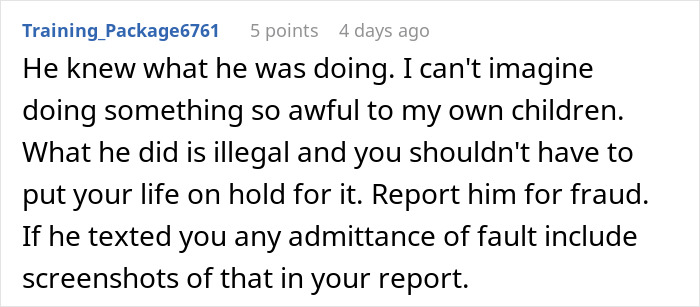 &ldquo;I Turned Him In&rdquo;: Person Learns That Dad Secretly Ruined Their Chances Of Buying A House