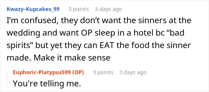 Woman Isn&rsquo;t Invited To A Wedding Because She&rsquo;s A &ldquo;Sinner&rdquo;, Gets Asked To Bake A Cake For It