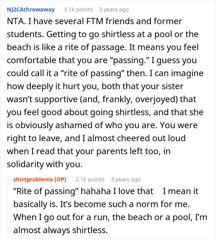 Woman’s Transphobic Request Makes Brother Leave Pool Party Early, She Accuses Him Of Causing Drama Woman’s Transphobic Request Makes Brother Leave Pool Party Early, She Accuses Him Of Causing Drama