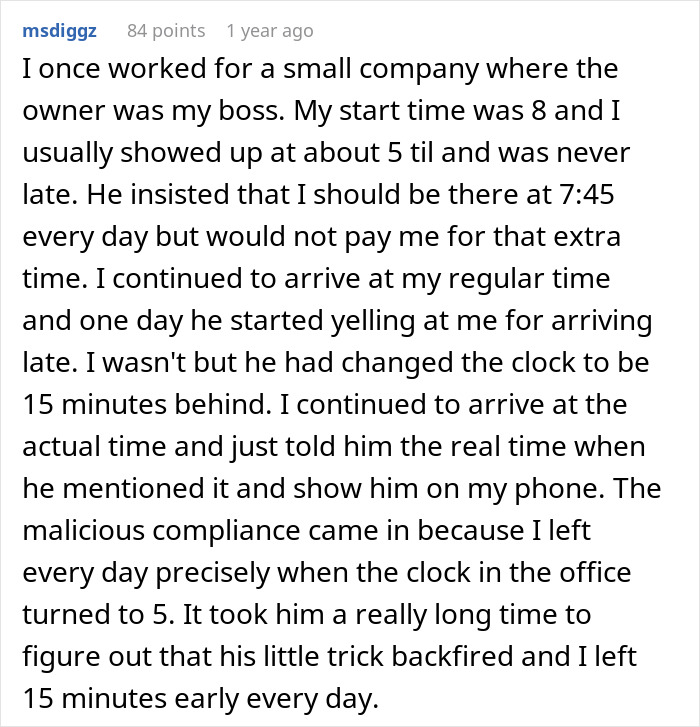 Woman Asks To Leave 5 Minutes Early But Boss Doesn’t Care, Regrets It When She Follows The Policy Woman Asks To Leave 5 Minutes Early But Boss Doesn’t Care, Regrets It When She Follows The Policy
