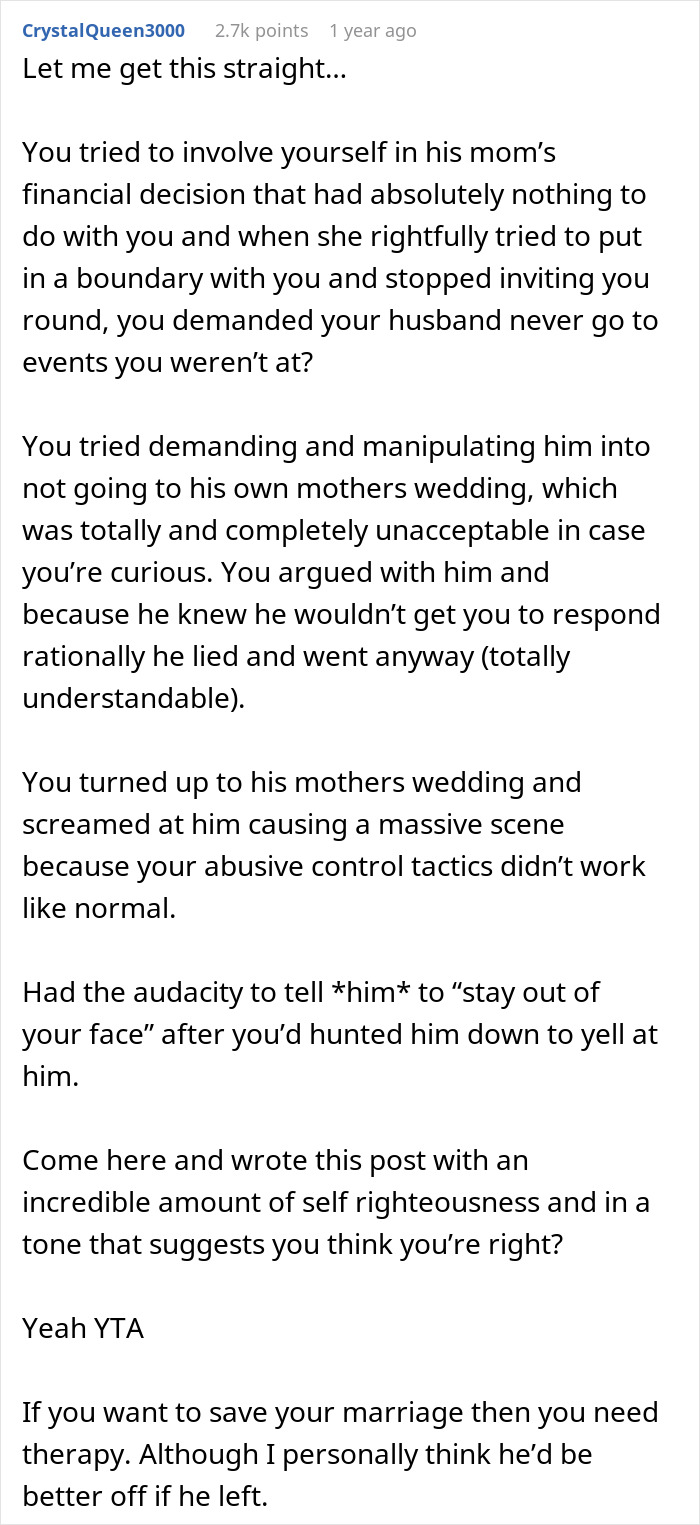 &ldquo;Control Freak Much?&rdquo;: Woman Causes A Scene At MIL&rsquo;s Wedding After Husband Goes Against Her Wishes