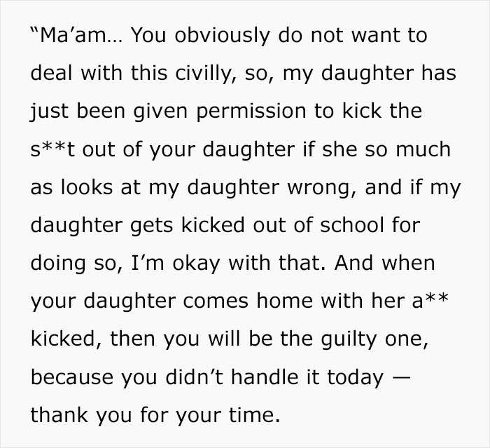 Bully&rsquo;s Mom Refuses To Discipline Her Child, Changes Her Mind After Being Threatened With Violence
