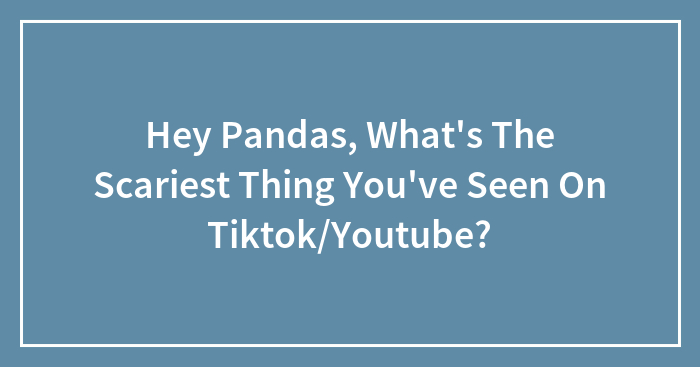 Hey Pandas, What’s The Scariest Thing You’ve Seen On TikTok Or Youtube?