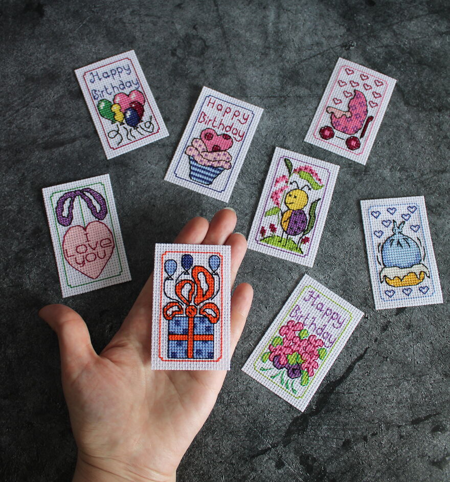 I Created A New Idea For Cross-Stitched Gift Tags (10 Pics)